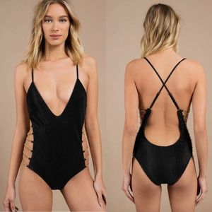 Blue Life Unchained black one piece swimsuit